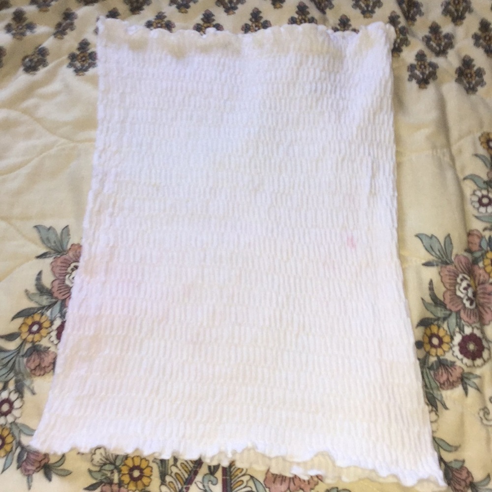 Aura white tube top one size fits all